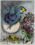 [Grossbild Litho Blauer Vogel #17]