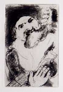 [Grossbild Chagall Original-Radierung La Gourmandise - Die Vllerei #R12]