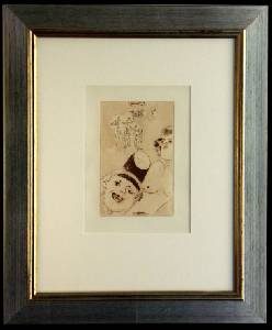 [Grossbild XXL Chagall Original-Radierung 'La Luxure - Die Wollust' #R13r]