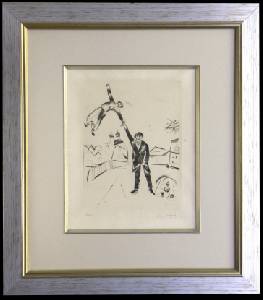 [Grossbild XXL Chagall Original-Radierung 'Der Spaziergang - La Promenade' #R17]