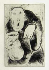 [Grossbild Chagall Original-Radierung LAvarice - Der Geiz #R1]