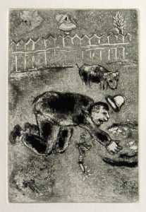 [Grossbild Chagall Original-Radierung LAvarice - Der Geiz #R2]