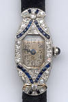 [Grossbild Platin Saphir Diamant Armbanduhr #2]