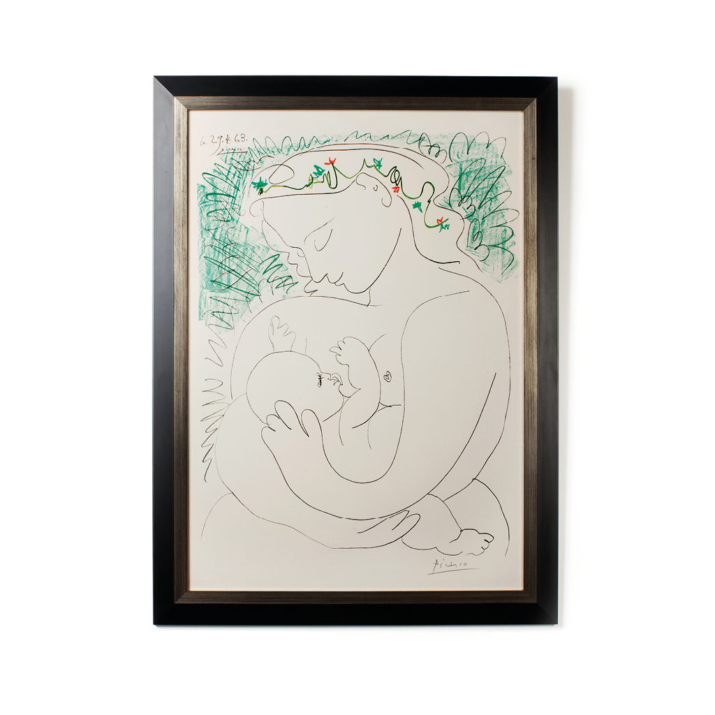 „Maternité“, Pablo Picasso, Farblithographie 1963